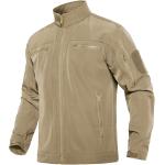 MAGCOMSEN Men's Tactical Jacket 6 Metal Zip Pockets Water Resistant Fleece Lined Softshell Winter Jacket