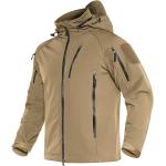 MAGCOMSEN Men's Tactical Jacket 8 Pockets Water Resistant Jacket Softshell Fleece Lined Jacket Winter Coats Ski Jacket