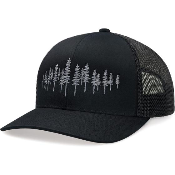 LARIX Trucker Hat - Tamarack Forest (Black/Gray) Mens Hats and Caps Womens Hats