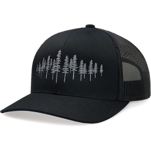 LARIX Trucker Hat - Tamarack Forest (Black/Gray) Mens Hats and Caps Womens Hats