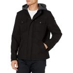 Levi's Men's Wool Blend Hooded Military Jacket