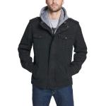 Levi's Men's Washed Cotton Hooded Military Jacket