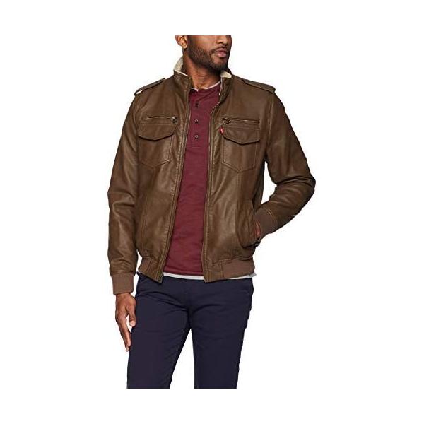 Levi's Men's Faux Leather Sherpa Aviator Bomber Jacket
