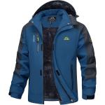 MAGCOMSEN Men's Winter Coats Waterproof Ski Snow Jacket Warm Fleece Parka Raincoats With Multi-Pockets
