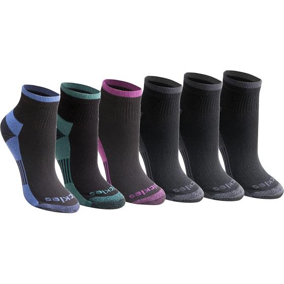 Dickies Women's 6 Pack Dritech Quarter Socks