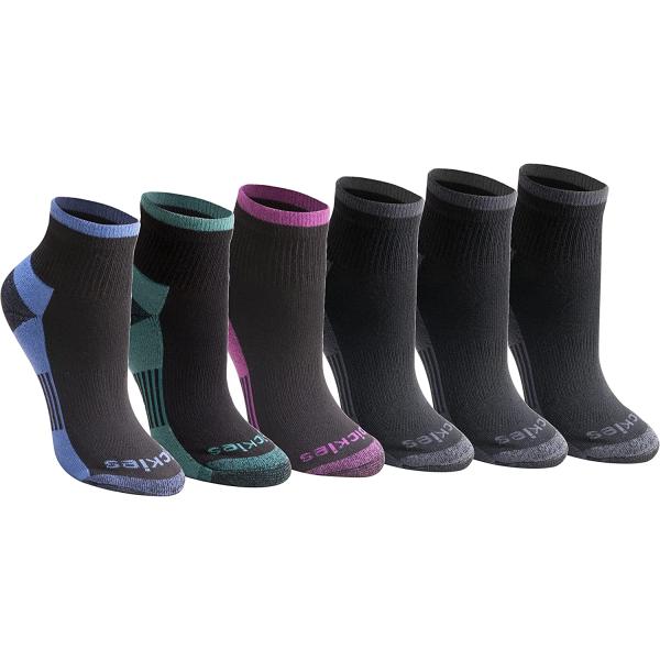 Dickies Women's 6 Pack Dritech Quarter Socks