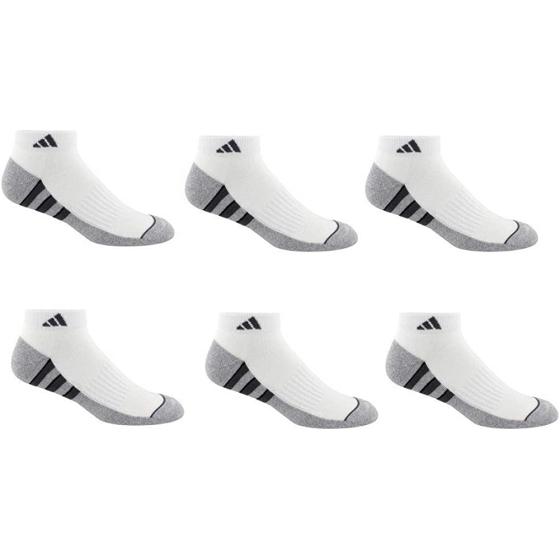 adidas Men's Climalite Low Cut Sock 6-pair (White - Gray)