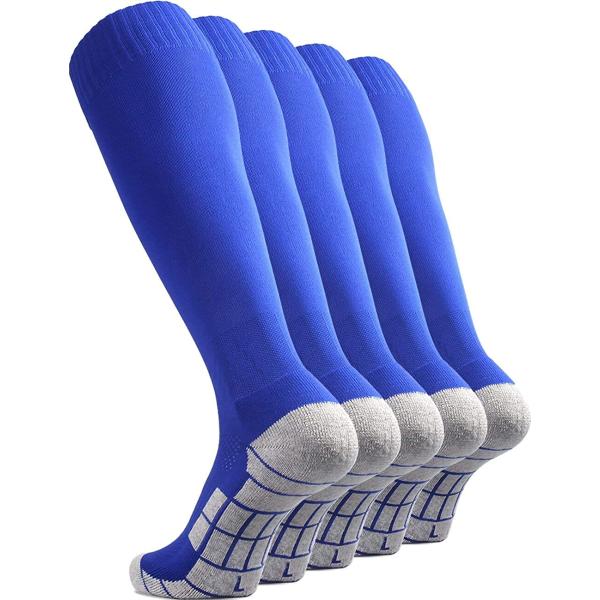 CWVLC Soccer Socks (1/3/5 pairs) Team Sport Knee High Socks for Adult Youth Kids