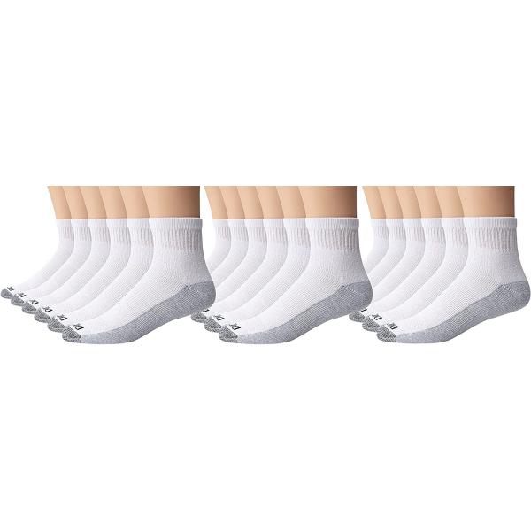 Dickies Men's 6 Pack Dri-Tech Comfort Quarter Sock
