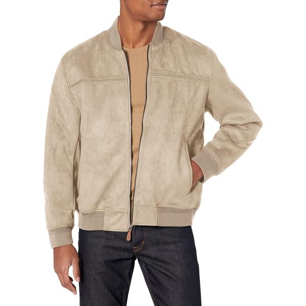 LONDON FOG Men's Microsuede Bomber