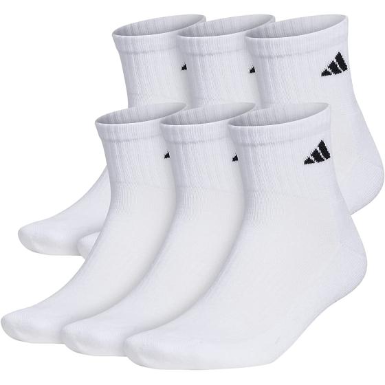 adidas Men's Athletic Cushioned 6-Pack Quarter