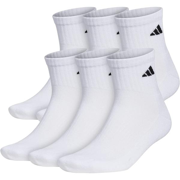 adidas Men's Athletic Cushioned 6-Pack Quarter