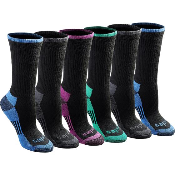 Dickies Women's Dritech Advanced Moisture Wicking Crew Sock (6/12 Packs)