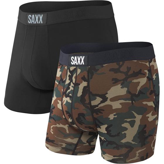 SAXX Men's Underwear – VIBE Super Soft Boxer Briefs with Built-In Pouch Support – Pack of 2, Underwear for Men