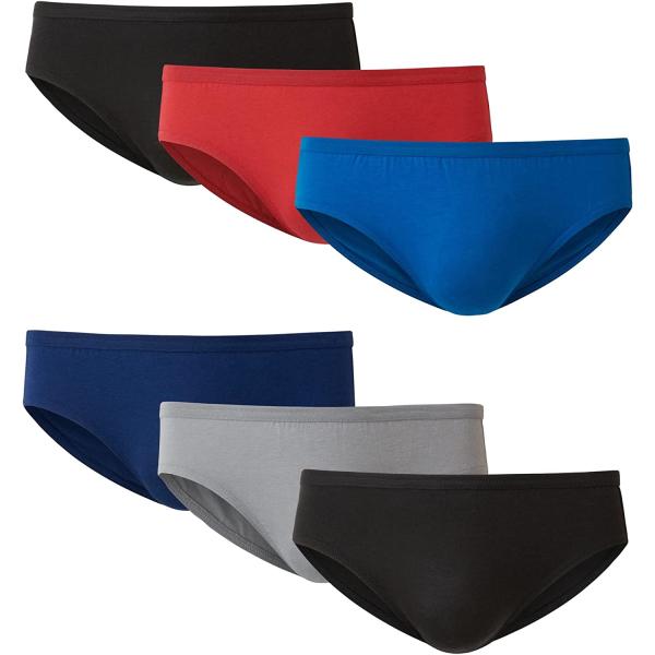 Hanes Men's Bikini Pack, Moisture-Wicking Stretch Cotton Bikini 6-Pack, Odor Control Bikini Underwear, 6-Pack