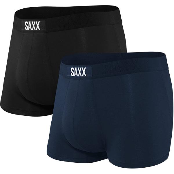 SAXX Men's Underwear – VIBE Super Soft Trunk Briefs with Built-In Pouch Support - Pack of 2, Underwear for Men