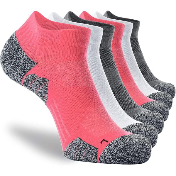 CWVLC Unisex Cushioned Compression Athletic Ankle Socks Multipack