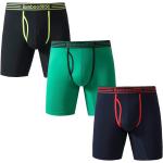 BAMBOO COOL Men's Boxer Briefs No-ride Up Man Boxer Comfortable Breathable Bamboo Viscose Underwear for Men 3 Pack