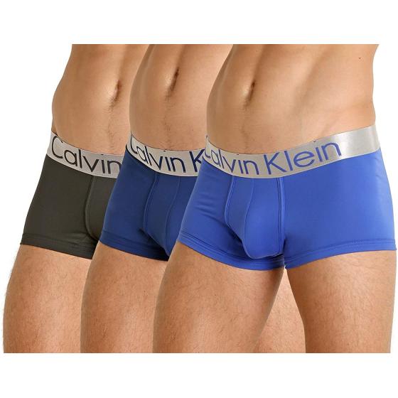 Calvin Klein Men's Steel Micro 3-Pack Low Rise Trunks