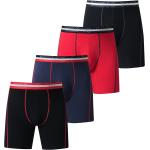 BAMBOO COOL Man Underwear No-Ride-Up Men's Boxer Briefs Anti-Chafing Bamboo Viscose Trunks Moisture-wicking Boxers 4 Pack