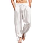 COOFANDY Men's Cotton Linen Pants Causal Harem Pants Elastic Waist Beach Boho Yoga Trousers