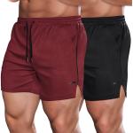COOFANDY Men's 2 Pack Gym Workout Shorts Mesh Lightweight Bodybuilding Pants Training Running Sports Jogger with Pockets