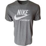 Nike Men Futura Sportswear Logo T-Shirt (Large, Grey)