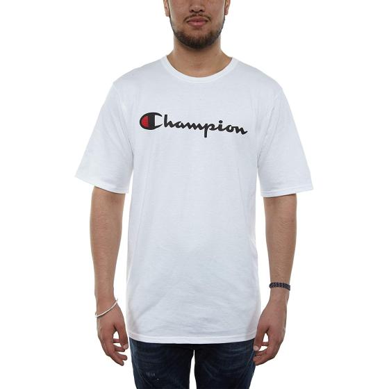 Champion Men's Heritage Cotton Tee, Crewneck Tee, Heavyweight Classic Cotton T-Shirt, Script