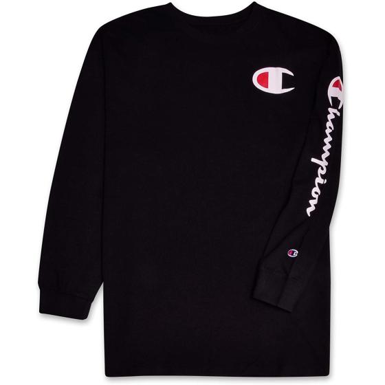 Champion T-Shirts for Men Big and Tall -Classic Mens Long Sleeve Shirt