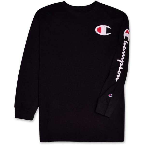 Champion T-Shirts for Men Big and Tall -Classic Mens Long Sleeve Shirt