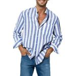 JMIERR Mens Casual Cotton Linen Shirts Button Down Long Sleeve Beach Shirts for Men