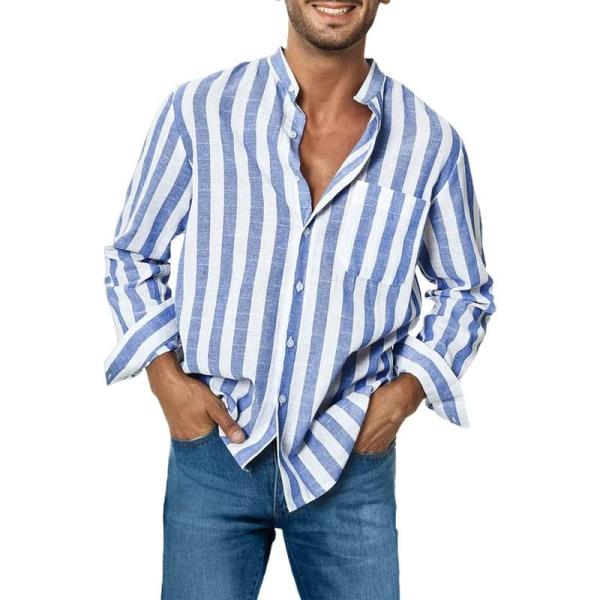 JMIERR Mens Casual Cotton Linen Shirts Button Down Long Sleeve Beach Shirts for Men