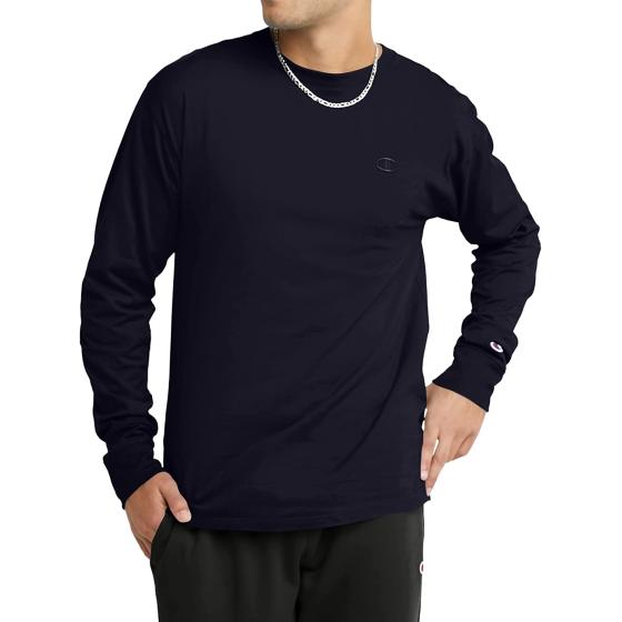 Champion Men's Long Sleeve Crewneck T Shirt, Long Sleeve T Shirt, Long Sleeve Shirts for Men