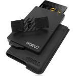 Fidelo Minimalist Wallet for Men - RFID Blocking Pop up Wallet Credit Card Holder, Slim Wallet for Men 6063 Aluminum Wallet with a Card Clip Holder with a Removable Leather Case - Black Crazy Horse