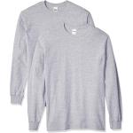 Gildan Men's Heavy Cotton Long Sleeve T-Shirt, Style G5400, 2-Pack, Sport Grey, Large