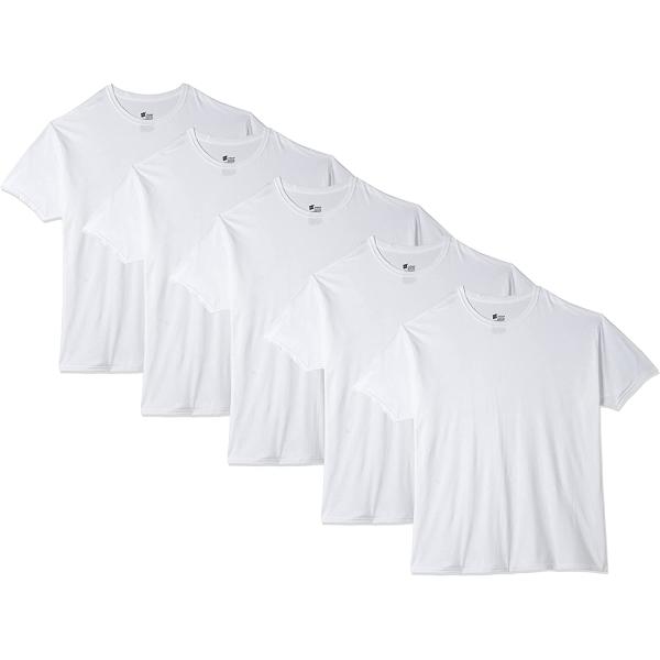 Hanes Men's T-Shirts Pack, 100% Cotton Crewneck Tees, Multipack, Big & Tall Moisture-Wicking Cotton Tee Shirt 2-Pack