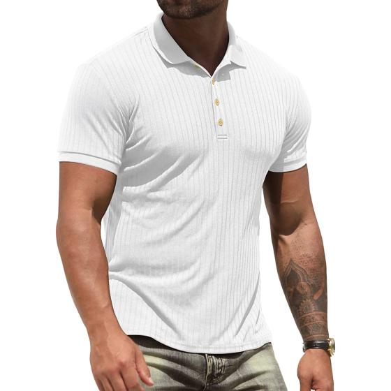 NITAGUT Men's Polo Shirts Shorts& Long Sleeve Casual Slim Fit Workout Shirts