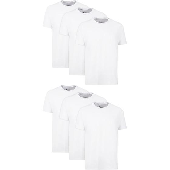 Hanes Men's Cotton, Moisture-Wicking Crew Tee Undershirts, Multi-Packs Available