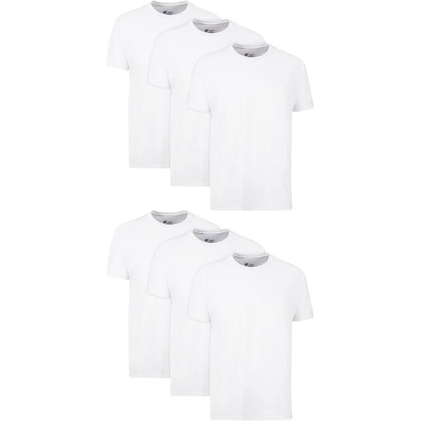 Hanes Men's Cotton, Moisture-Wicking Crew Tee Undershirts, Multi-Packs Available