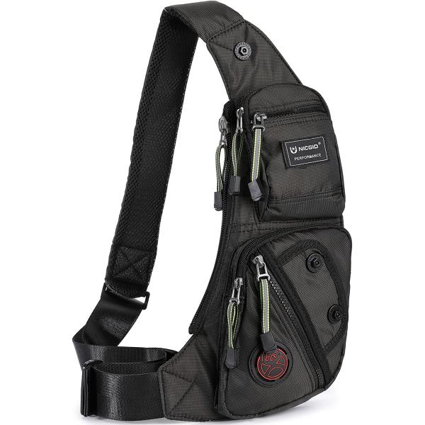 Nicgid Sling Bag Chest Shoulder Backpack Fanny Pack Crossbody Bags for Men