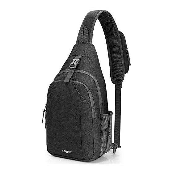 G4Free Sling Bag RFID Blocking Sling Backpack Crossbody Chest Bag Daypack for Hiking Travel(Black)