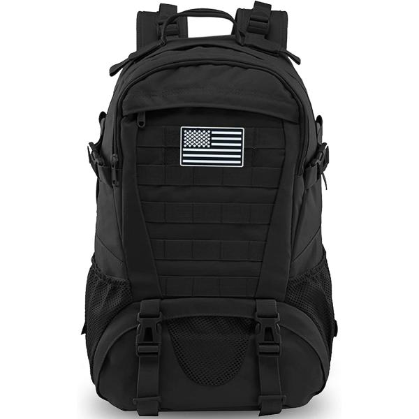 Jueachy Tactical Backpack for Men Hiking Day Pack Molle Military Rucksack Waterproof 30L EDC Bag with USA Flag Patch