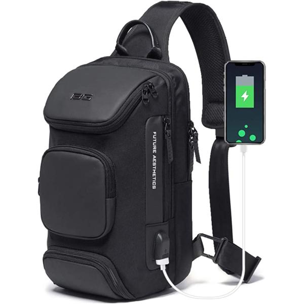 OZUKO Sling Backpack Sling Bag Crossbody Backpack Shoulder Casual Daypack Rucksack for Men