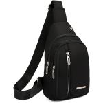 Yerchic Small Sling Bag Crossbody Shoulder Bag for Men Women Lightweight One Strap Backpack Casual Daypack for Daily Travel Outdoor, Black,5811