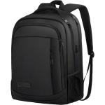 Monsdle Travel Laptop Backpack Anti Theft Water Resistant Backpacks School Computer Bookbag with USB Charging Port for Men Women College Students Fits 15.6 Inch Laptop (Black)