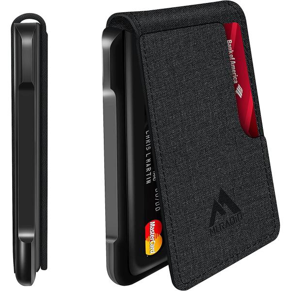 MURADIN Mens Wallet Tactical Bifold Wallets for Men Metal RFID Blocking Aluminum Money Cards Holder Gifts for Men