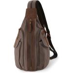 Jannloe Canvas Sling Bag Small Crossbody Backpack for Women Men Casual Shoulder Daypack Outdoor Rucksack Hiking Travel