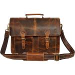 RUSTIC TOWN Handmade Leather Shoulder Briefcase Messenger Bag Mens 16 inch Laptop Satchel