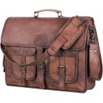 KPL 18 INCH Leather Briefcase Laptop Messenger bag best computer satchel Handmade Bags for men and women