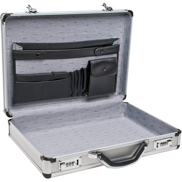 RoadPro SPC-931R 17.5" x 4" x 13" Silver Aluminum Briefcase,Medium